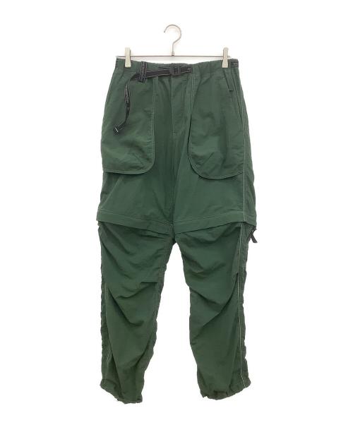 and wander（アンドワンダー）and wander (アンドワンダー) アウトドアウェア(パンツ) グリーン サイズ:Lの古着・服飾アイテム