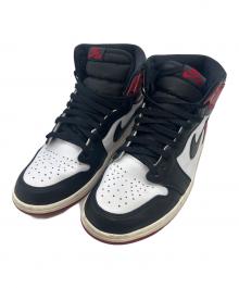 NIKE（ナイキ）の古着「ハイカットスニーカー/AIR JORDAN1 RETRO HIGH OG/エアジョーダン1 レトロ ハイ OG/Black Toe Reimagined/ブラックトゥリイマジンド」｜レッド×ホワイト