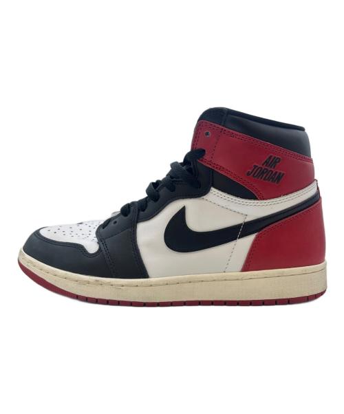 NIKE（ナイキ）NIKE (ナイキ) ハイカットスニーカー/AIR JORDAN1 RETRO HIGH OG/エアジョーダン1 レトロ ハイ OG/Black Toe Reimagined/ブラックトゥリイマジンド レッド×ホワイト サイズ:28の古着・服飾アイテム