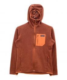 Patagonia（パタゴニア）の古着「R1エア・フルジップ・フーディ」｜オレンジ