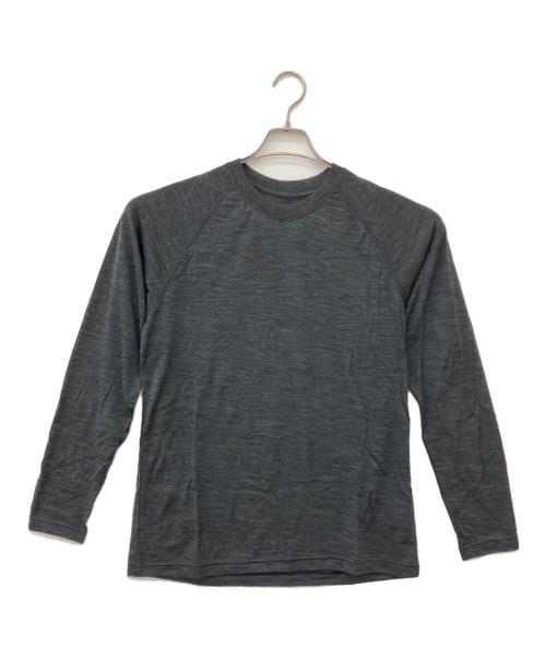 山と道（ヤマトミチ）山と道 (ヤマトミチ) トレッキングウェア(シャツ)/メリノライトロングスリーブ/ Light Merino Long Sleeve チャコールマール サイズ:Mの古着・服飾アイテム