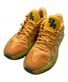 PUMA（プーマ）の古着「バスケットボールシューズ/HALI 1 HALUCINATING ULTRA BLUE-FLURO GREEN PES/ハリ1 プレイオフズ/ローカットスニーカー」｜イエロー