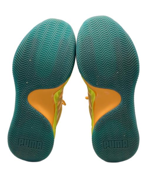 PUMA（プーマ）PUMA (プーマ) バスケットボールシューズ/HALI 1 HALUCINATING ULTRA BLUE-FLURO GREEN PES/ハリ1 プレイオフズ/ローカットスニーカー イエロー サイズ:28の古着・服飾アイテム