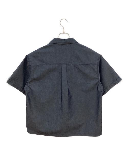 WILD THINGS（ワイルドシングス）WILD THINGS (ワイルドシングス) ナノテックスデニムショートスリーブシャツ ネイビー サイズ:Lの古着・服飾アイテム
