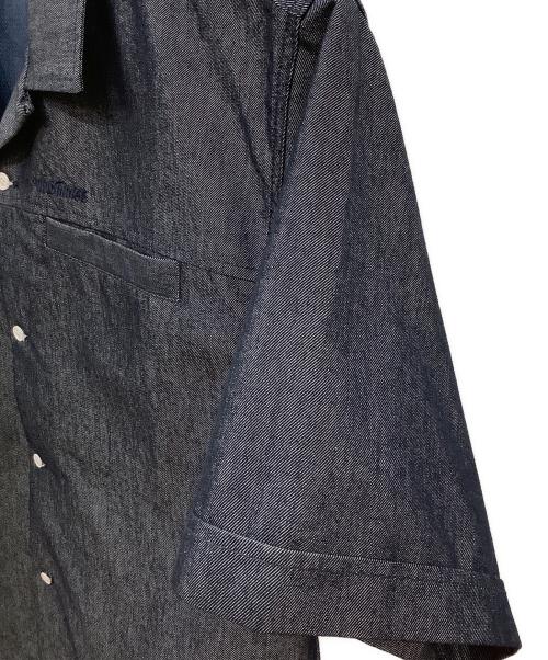 WILD THINGS（ワイルドシングス）WILD THINGS (ワイルドシングス) ナノテックスデニムショートスリーブシャツ ネイビー サイズ:Lの古着・服飾アイテム