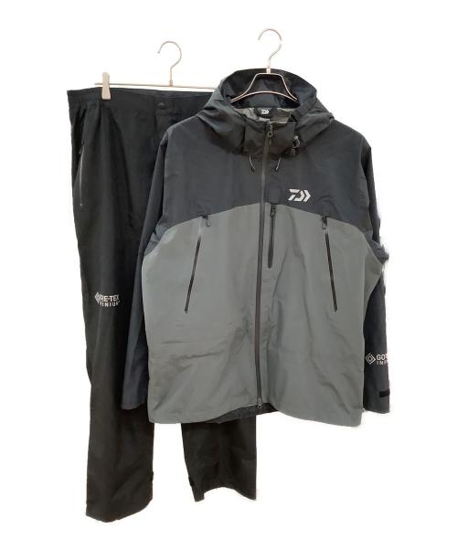 DAIWA（ダイワ）DAIWA (ダイワ) インフィニアム プロダクト レインスーツ ブラックxグレー サイズ:3XLの古着・服飾アイテム