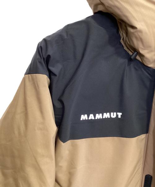 MAMMUT（マムート）MAMMUT (マムート) アイスフォールソフトシェル サーモフーデッド ジャケット ブラウンxブラック サイズ:USA　Mの古着・服飾アイテム