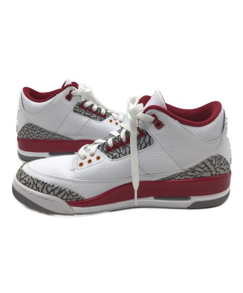 NIKE（ナイキ）NIKE (ナイキ) エアジョーダン3レトロ ホワイト×レッド サイズ:27cmの古着・服飾アイテム