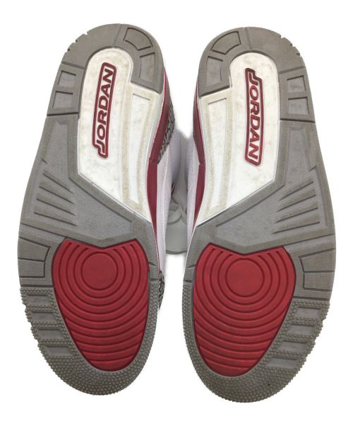 NIKE（ナイキ）NIKE (ナイキ) エアジョーダン3レトロ ホワイト×レッド サイズ:27cmの古着・服飾アイテム