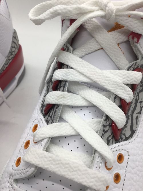 NIKE（ナイキ）NIKE (ナイキ) エアジョーダン3レトロ ホワイト×レッド サイズ:27cmの古着・服飾アイテム