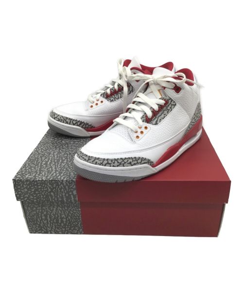 NIKE（ナイキ）NIKE (ナイキ) エアジョーダン3レトロ ホワイト×レッド サイズ:27cmの古着・服飾アイテム