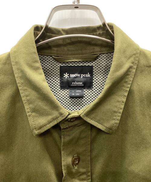 Snow peak（スノーピーク）Snow peak (スノーピーク) TAKIBIシャツジャケット オリーブ サイズ:L（US-M）の古着・服飾アイテム