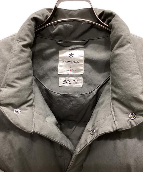 Snow peak（スノーピーク）Snow peak (スノーピーク) TAKIBI Down Jacket カーキ サイズ:Lの古着・服飾アイテム
