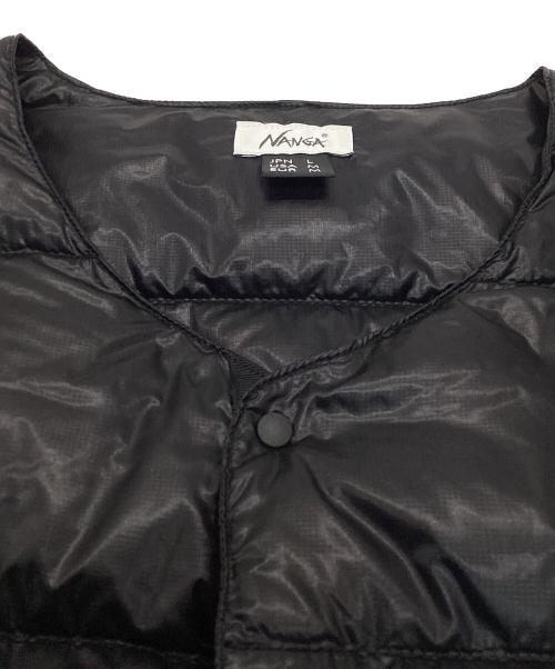NANGA（ナンガ）NANGA (ナンガ) インナーダウン カーディガン デタッチャブルスリーブ ブラック サイズ:Ｌ（US-M/EU-M）の古着・服飾アイテム