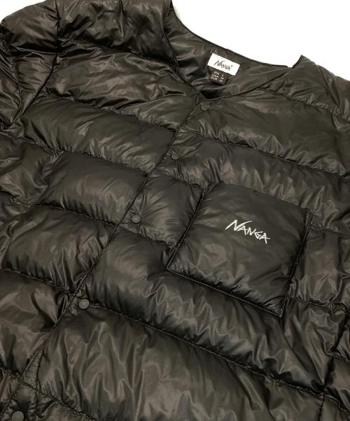 NANGA（ナンガ）NANGA (ナンガ) インナーダウン カーディガン デタッチャブルスリーブ ブラック サイズ:Ｌ（US-M/EU-M）の古着・服飾アイテム