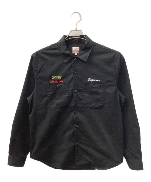 SUPREME（シュプリーム）SUPREME (シュプリーム) HONDA (ホンダ) Fox Racing Work Shirt（フォックス レーシング ワーク シャツ） ブラック サイズ:Sの古着・服飾アイテム
