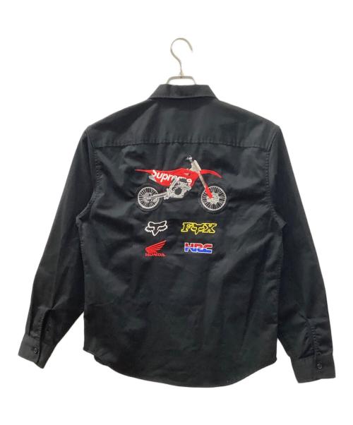 SUPREME（シュプリーム）SUPREME (シュプリーム) HONDA (ホンダ) Fox Racing Work Shirt（フォックス レーシング ワーク シャツ） ブラック サイズ:Sの古着・服飾アイテム