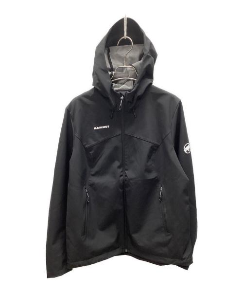 MAMMUT（マムート）MAMMUT (マムート) ファーナウ ソフトシェル フーデッド ジャケット ブラック サイズ:Lの古着・服飾アイテム
