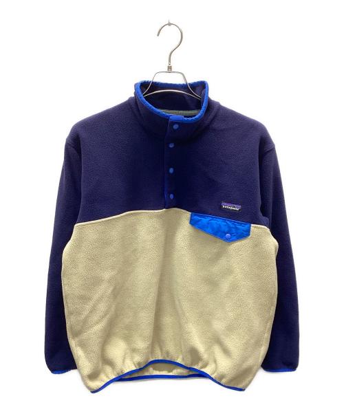 Patagonia（パタゴニア）Patagonia (パタゴニア) シンチラスナップT ベージュ×ネイビー サイズ:Sの古着・服飾アイテム
