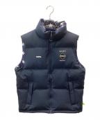 Bristolブリストル）の古着「リバーシブルダウンベスト」｜ネイビー×ホワイト