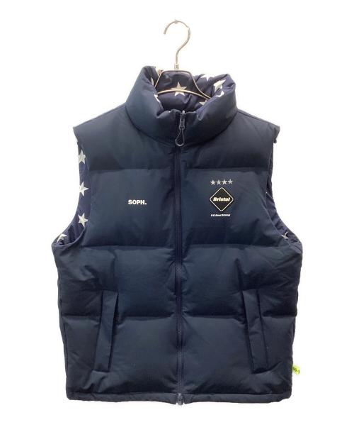 Bristol（ブリストル）Bristol (ブリストル) リバーシブルダウンベスト ネイビー×ホワイト サイズ:Lの古着・服飾アイテム