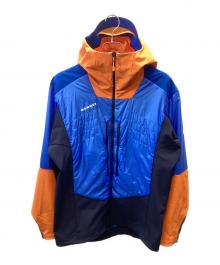 MAMMUT（マムート）の古着「Eisfeld SO Hybrid Hooded Jacket」｜ブルー×オレンジ