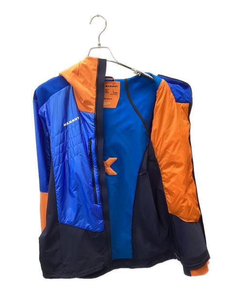 MAMMUT（マムート）MAMMUT (マムート) Eisfeld SO Hybrid Hooded Jacket ブルー×オレンジ サイズ:XLの古着・服飾アイテム