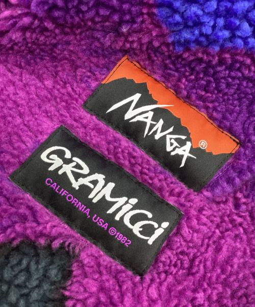 GRAMICCI x NANGA（グラミチ×ナンガ）GRAMICCI x NANGA (グラミチ×ナンガ) RIDGELINE JQ FLEECE ZIP BLOUSON パープル×ブルー サイズ:Mの古着・服飾アイテム