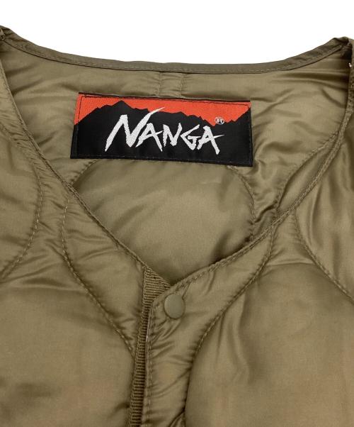 NANGA（ナンガ）NANGA (ナンガ) キルト ダウン カーディガン カーキ サイズ:Lの古着・服飾アイテム