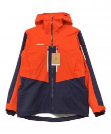MAMMUT（マムート）の古着「Haldigrat HS Hooded Jacket」｜オレンジ×ネイビー