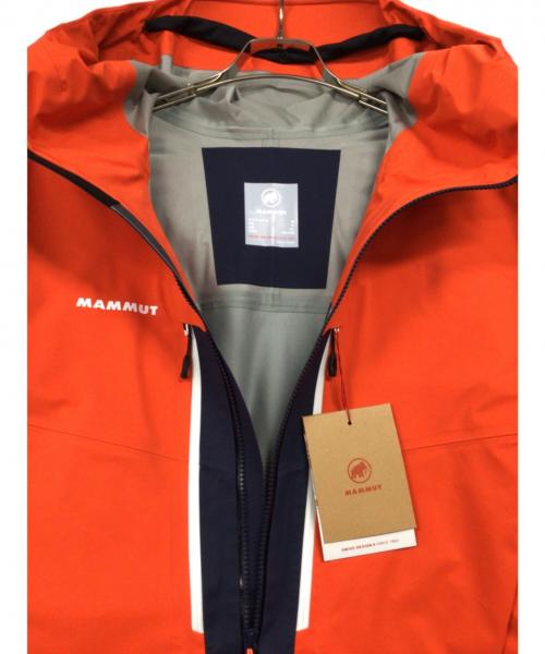 MAMMUT（マムート）MAMMUT (マムート) Haldigrat HS Hooded Jacket オレンジ×ネイビー サイズ:XL 未使用品の古着・服飾アイテム