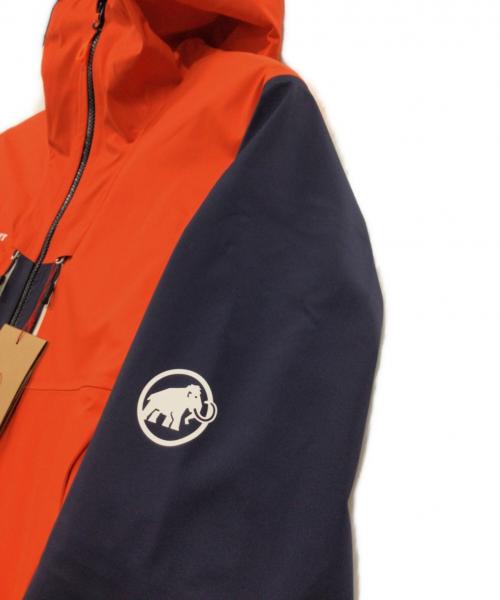 MAMMUT（マムート）MAMMUT (マムート) Haldigrat HS Hooded Jacket オレンジ×ネイビー サイズ:XL 未使用品の古着・服飾アイテム