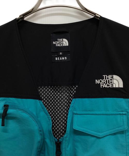 THE NORTH FACE（ザ ノース フェイス）THE NORTH FACE (ザ ノース フェイス) BEAMS (ビームス) アウトドアユーティリティベスト ブラック×スカイブルー サイズ:Sの古着・服飾アイテム