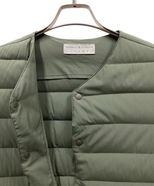 AXESQUIN ELEMENTS（アクシーズクイン エレメンツ）AXESQUIN ELEMENTS (アクシーズクイン エレメンツ) ストレッチのダウンベスト グリーン サイズ:Lの古着・服飾アイテム