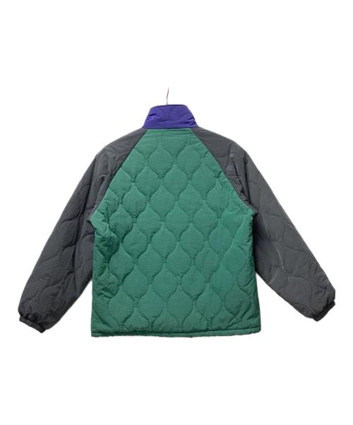 GYM MASTER（ジムマスター）GYM MASTER (ジムマスター) リップストップキルティングスタンドJKT グリーン×グレー サイズ:Lの古着・服飾アイテム