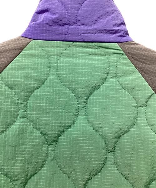 GYM MASTER（ジムマスター）GYM MASTER (ジムマスター) リップストップキルティングスタンドJKT グリーン×グレー サイズ:Lの古着・服飾アイテム