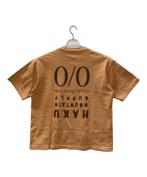 neru design works（ネルデザインワークス）neru design works (ネルデザインワークス) HAKU (ハク) BIG SHILHOUETTE T-SHIRTS ブラウン サイズ:Lの古着・服飾アイテム