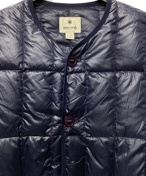Snow peak（スノーピーク）Snow peak (スノーピーク) ミドラーダウンカーディガン ネイビー サイズ:Lの古着・服飾アイテム