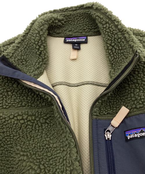 Patagonia（パタゴニア）Patagonia (パタゴニア) クラシック・レトロX・ジャケット グリーン×ネイビー サイズ:XSの古着・服飾アイテム