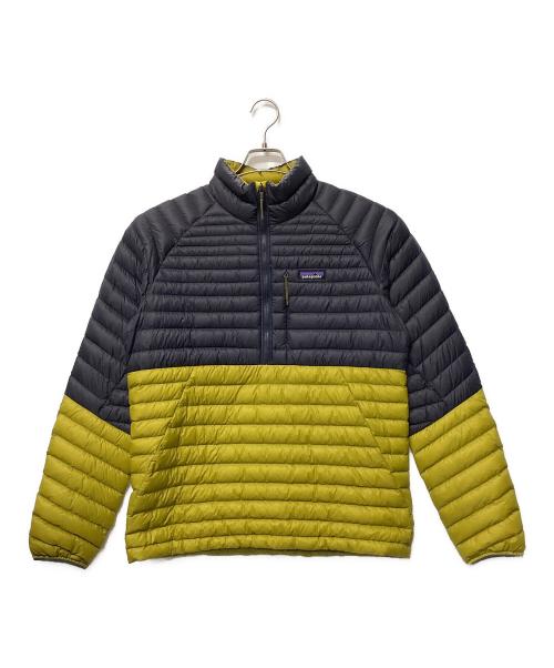 Patagonia（パタゴニア）Patagonia (パタゴニア) Alplight Down Pullover ネイビー×イエロー サイズ:Mの古着・服飾アイテム