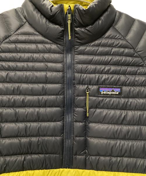 Patagonia（パタゴニア）Patagonia (パタゴニア) Alplight Down Pullover ネイビー×イエロー サイズ:Mの古着・服飾アイテム
