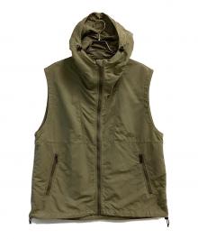 THE NORTH FACE（ザ ノース フェイス）の古着「ウォッシュドコンパクトフーデッドベスト」｜オリーブ