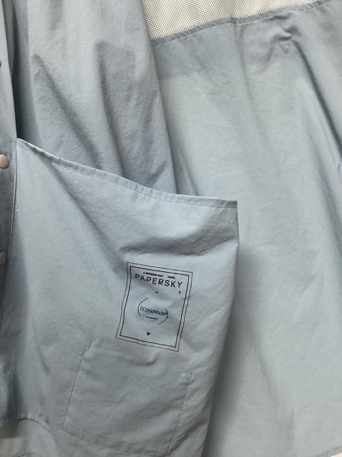 PAPERSKY WEAR（ペーパースカイウェア）PAPERSKY WEAR (ペーパースカイウェア) ウィンドビッグシャツ スカイブルー サイズ:Sの古着・服飾アイテム