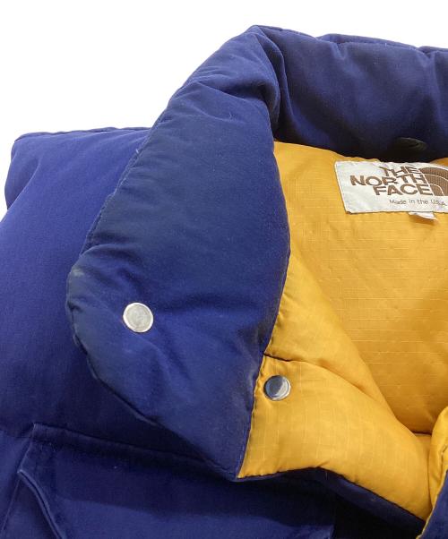 THE NORTH FACE（ザ ノース フェイス）THE NORTH FACE (ザ ノース フェイス) ダウンベスト　ND-1080　茶タグ USA製 ネイビー×イエロー サイズ:Lの古着・服飾アイテム