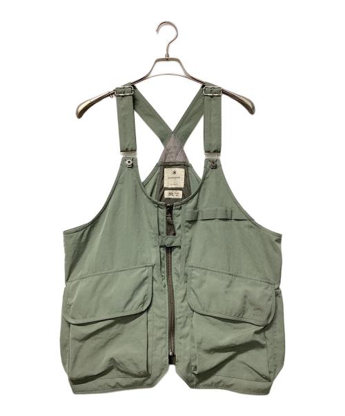 Snow peak（スノーピーク）snow peak (スノーピーク) TAKIBI Weather Cloth Vest グリーン サイズ:Lの古着・服飾アイテム