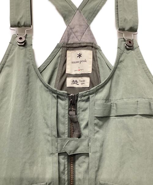 Snow peak（スノーピーク）snow peak (スノーピーク) TAKIBI Weather Cloth Vest グリーン サイズ:Lの古着・服飾アイテム