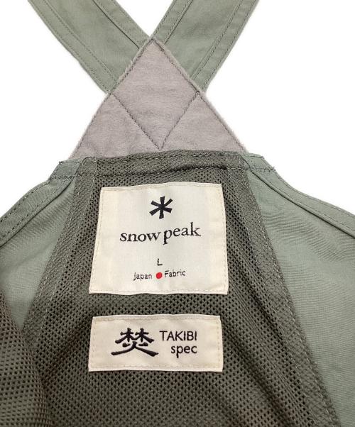 Snow peak（スノーピーク）snow peak (スノーピーク) TAKIBI Weather Cloth Vest グリーン サイズ:Lの古着・服飾アイテム
