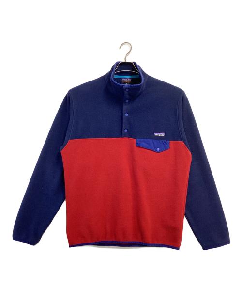 Patagonia（パタゴニア）Patagonia (パタゴニア) ライトウェイト シンチラ スナップT ネイビー×レッド サイズ:Mの古着・服飾アイテム