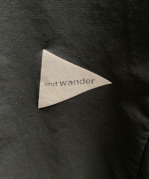 and wander（アンドワンダー）and wander (アンドワンダー) hybrid base layer short sleeve T（トレッキングウェア) ブラック サイズ:XXLの古着・服飾アイテム
