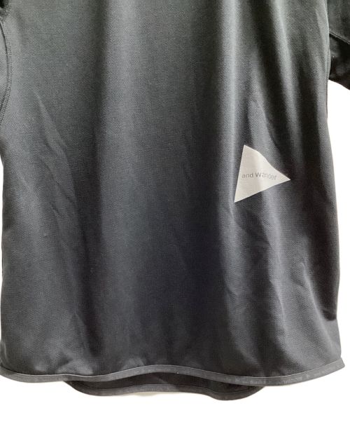 and wander（アンドワンダー）and wander (アンドワンダー) power dry jersey raglan SS T（トレッキングウェア) ブラック サイズ:Mの古着・服飾アイテム